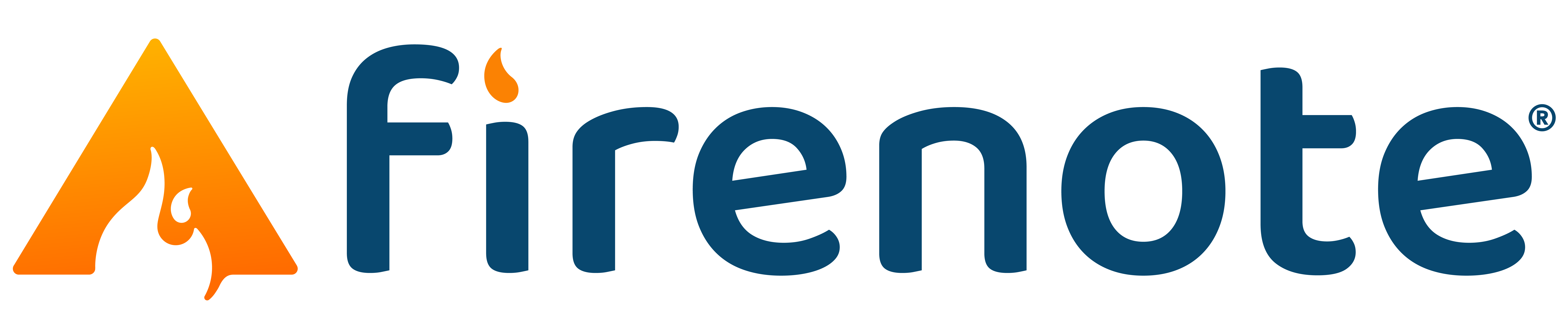 Fireonte logo: orange flame inside a triangle icon beside the blue wordmark 'fireonte'.